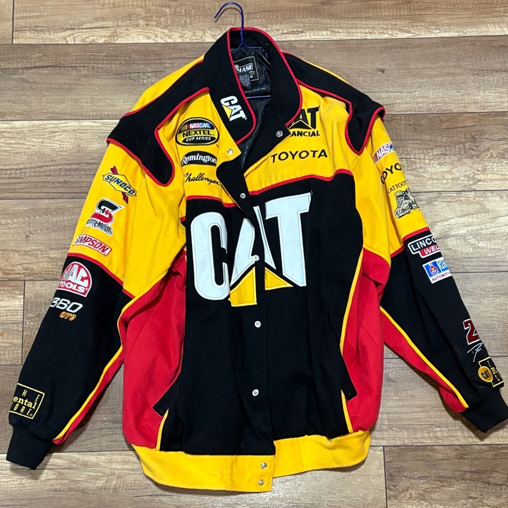Chase Authentics Racing Jacket Black Red Yellow